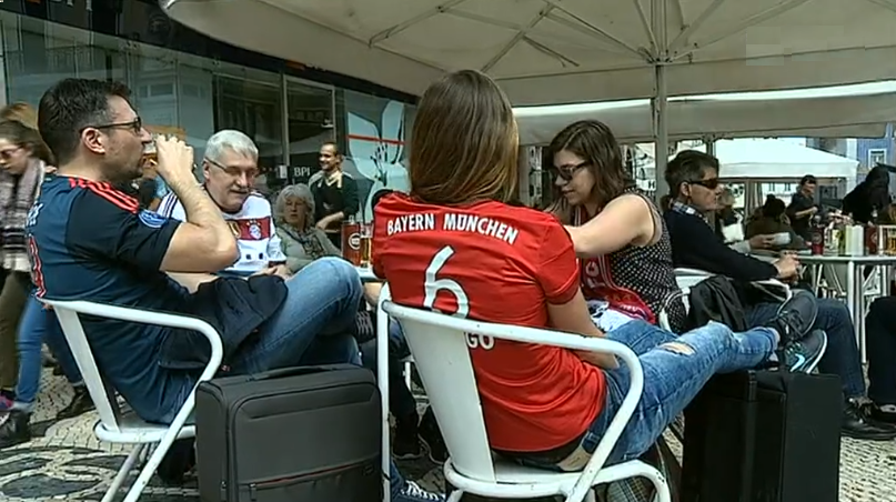Adeptos Bayern de Munique em Lisboa