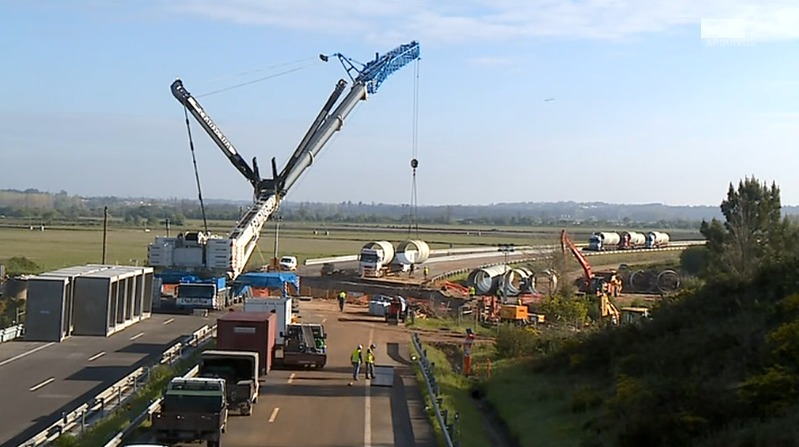 Estrada em obras na Figueira da Foz