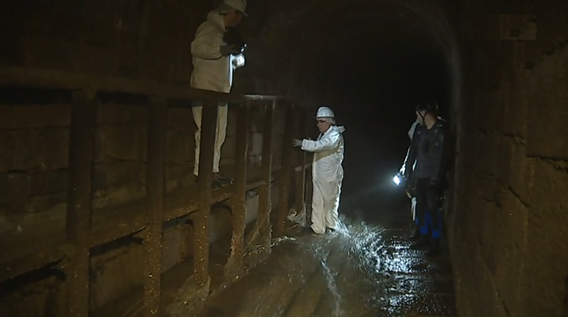 Rio subterrâneo na cidade do Porto