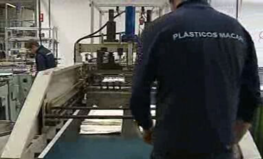 Produção de sacos de plásticos