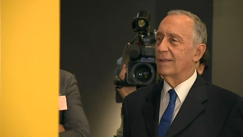 Marcelo Rebelo de Sousa na cerimónia de apresentação da coleção de livros digitais