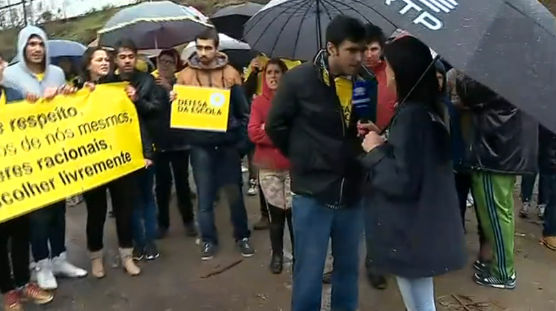 Manifestação de alunos e professores do ensino privado