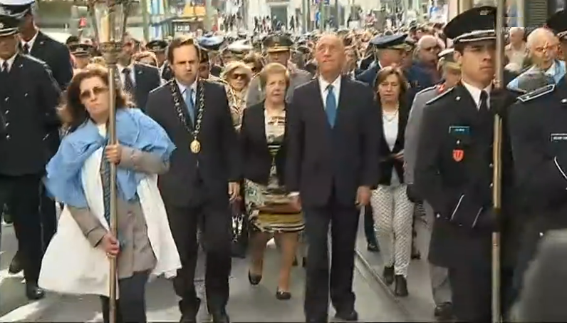 Marcelo Rebelo de Sousa na procissão da Nossa Senhora da Saúde