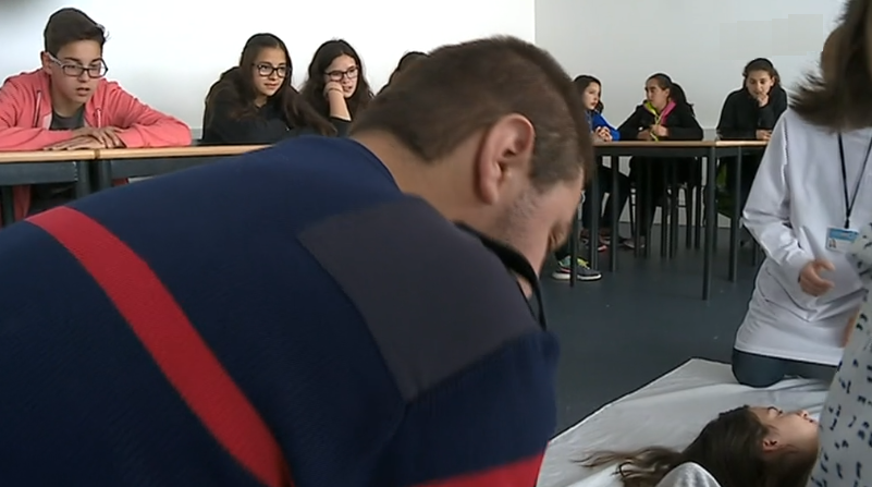 Socorrismo na escola de Bragança