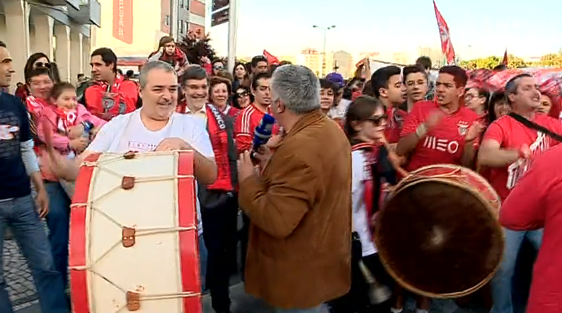Futebol: Festejos do Benfica em Castelo Branco