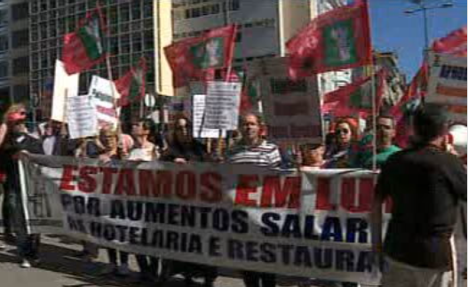 Protesto na hotelaria