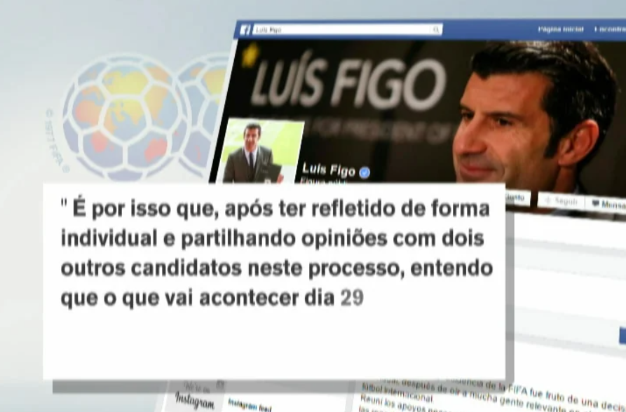 Luís Figo desiste da Presidência da FIFA