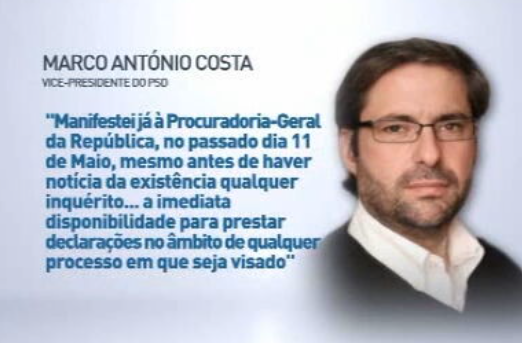 Comunicado de Marco António Costa