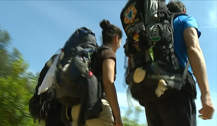 Peregrinos a caminho de Fátima