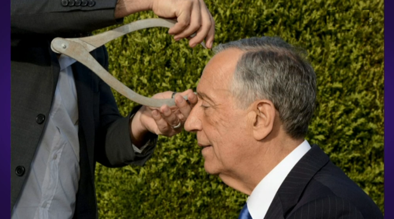 Técnico tira medidas a Marcelo Rebelo de Sousa para figura em cera