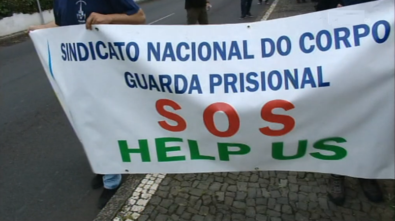 Protesto dos guardas da cadeia de Angra do Heroísmo