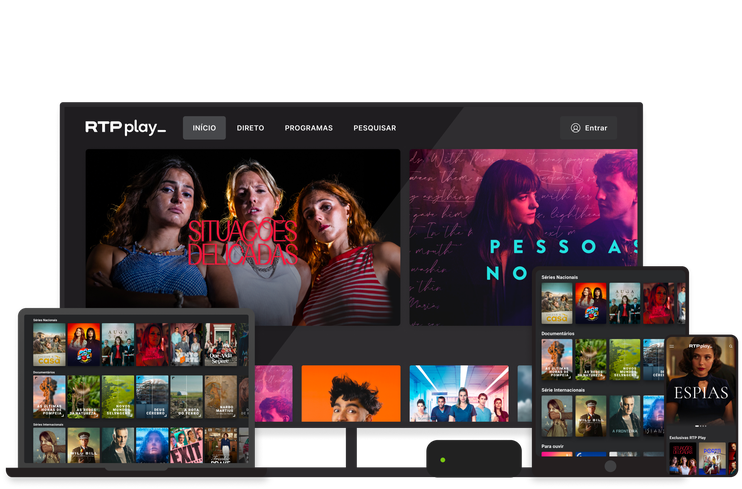 APP RTP Play apresentada em v�rios dispositivos
