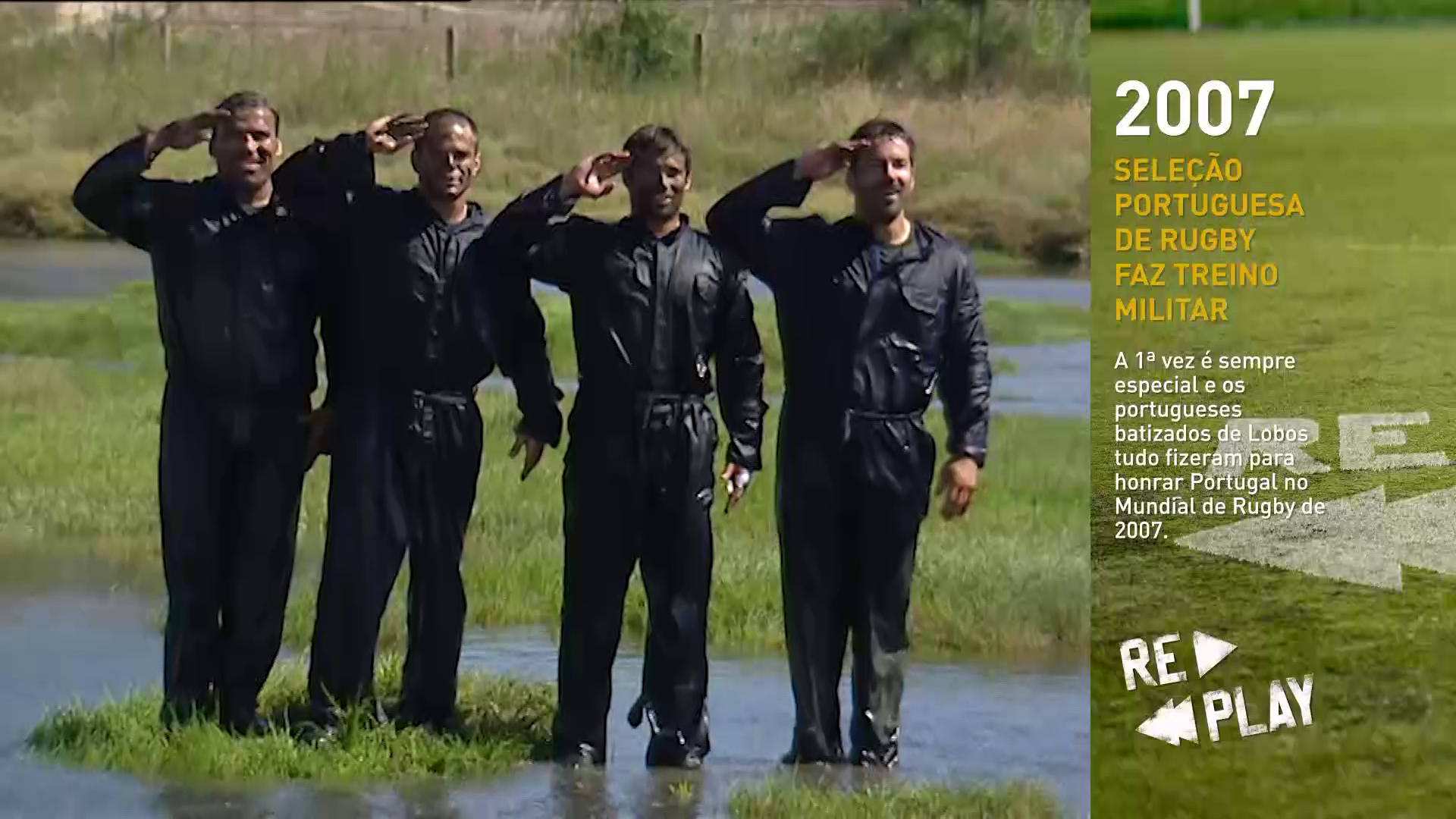 SELE��O PORTUGUESA DE RUGBY FAZ TREINO MILITAR, por Rui Alves
