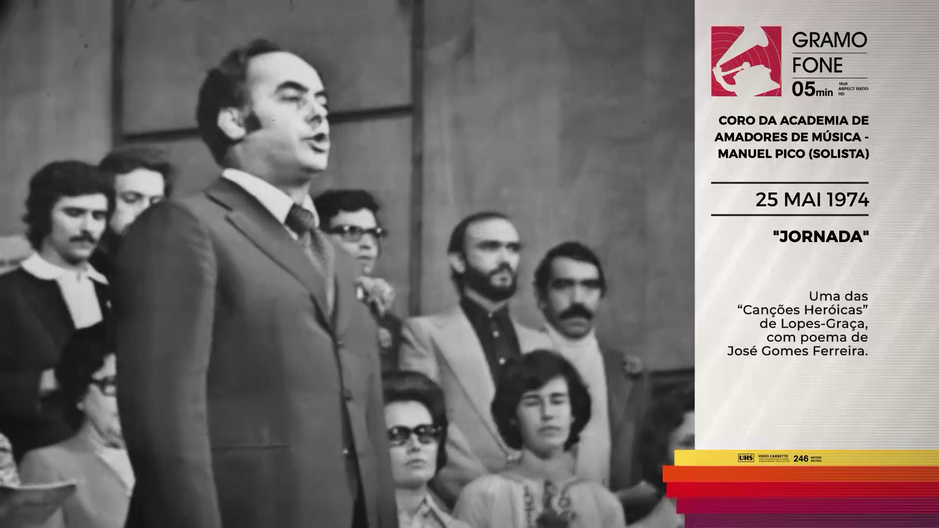 CORO DA ACADEMIA DE AMADORES DE M�SICA - Manuel Pico (solista), por Jo�o Carlos Callixto