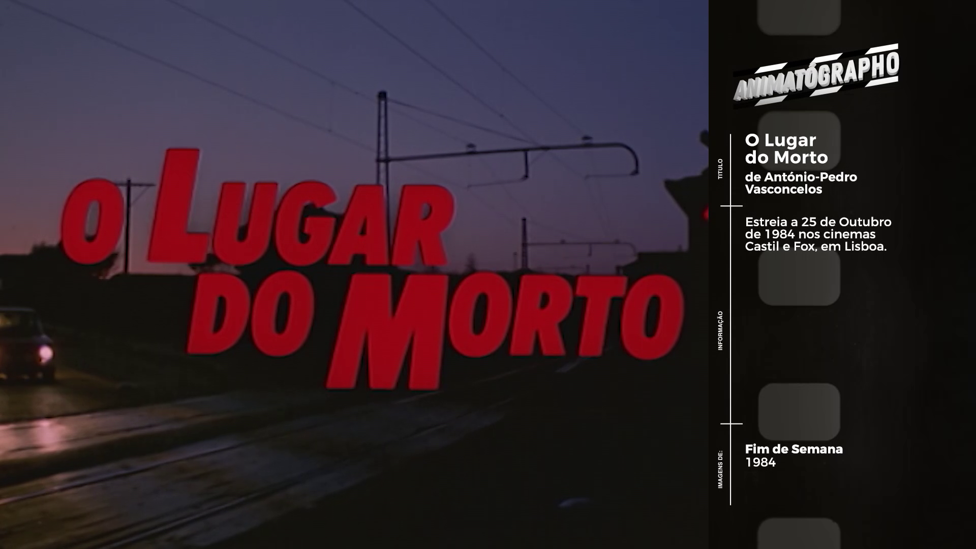 O LUGAR DO MORTO de Ant�nio-Pedro Vasconcelos