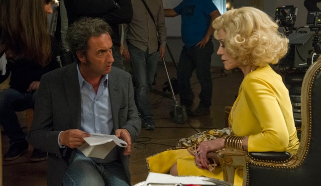 Paolo Sorrentino e Jane Fonda, durante a rodagem de 
