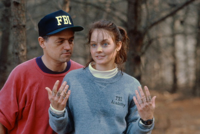 Jonathan Demme e Jodie Foster — rodagem de 