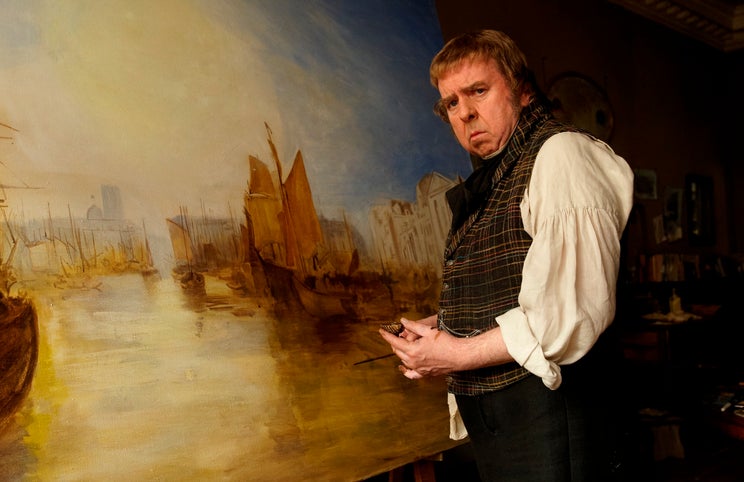 Timothy Spall no papel de J. M. W. Turner — prémio de interpretação masculina em Cannes