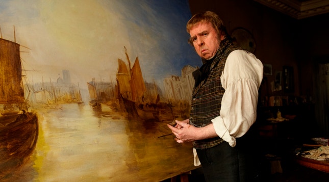 Timothy Spall no papel de J. M. W. Turner — prémio de interpretação masculina em Cannes