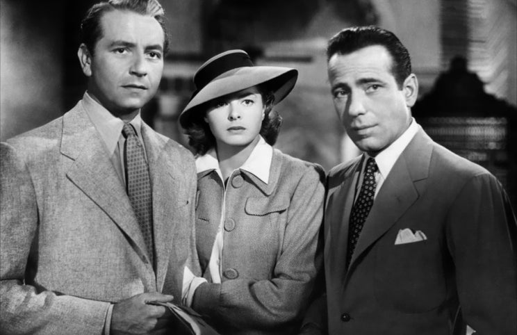Paul Henreid, Ingrid Bergman e Humphrey Bogart — memórias de 1942