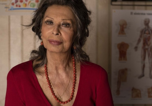 Sophia Loren no seu novo filme, 