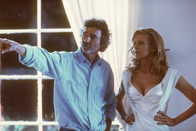 Curtis Hanson e Kim Basinger — rodagem de 