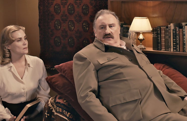 Emmanuelle Seigner e Gérard Depardieu — um filme sobre Staline na intimidade