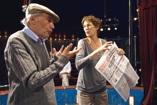 Jacques Rivette e Jane Birkin durante a rodagem de 