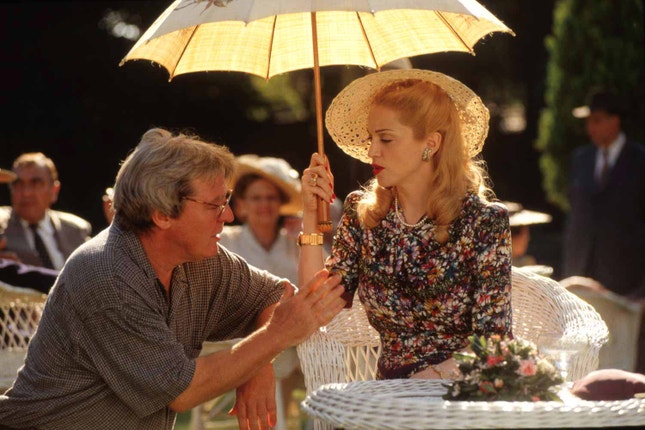 Alan Parker e Madonna — rodagem de 