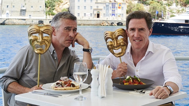 Steve Coogan e Rob Brydon: na Grécia, sê grego...