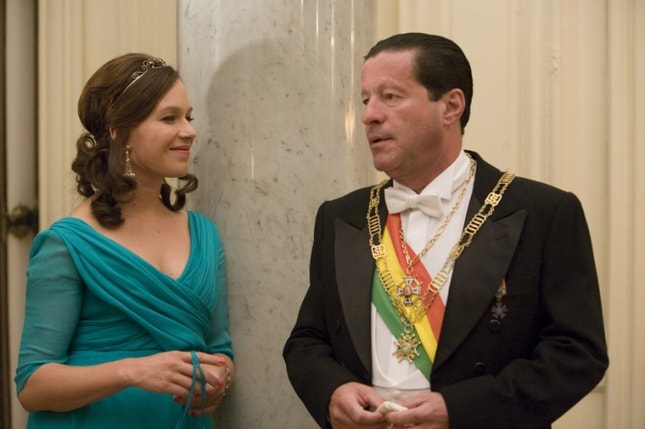 Joaquim de Alemida com Franka Potente em "Che": o ator volta a representar um presidente boliviano.