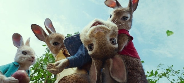 Imagem do filme: “Peter Rabbit” foi o filme mais visto durante a Páscoa