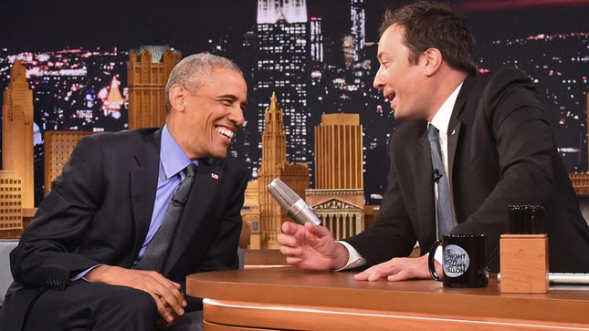 Barack Obama e Jimmy Fallon na edição de 9 de Junho de 