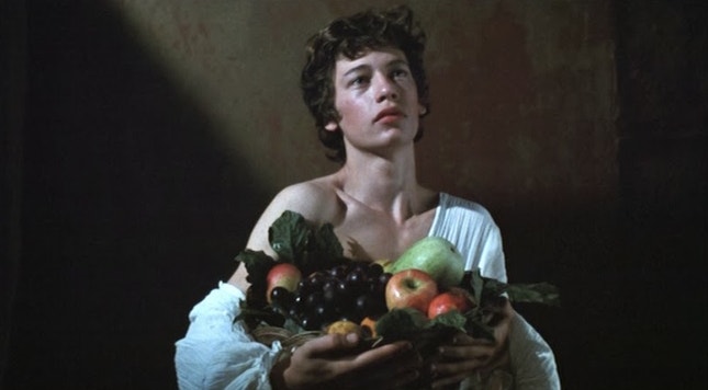 "Caravaggio" (1986), de Derek Jarman — incluído no simpósio "Bigger than life"