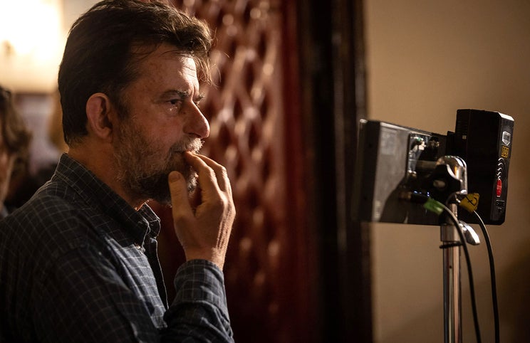 Nanni Moretti durante a rodagem de 