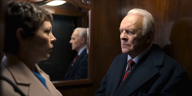 Olivia Colman e Anthony Hopkins: o que é o espaço/tempo?