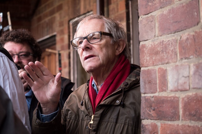 Ken Loach durante a rodagem de 