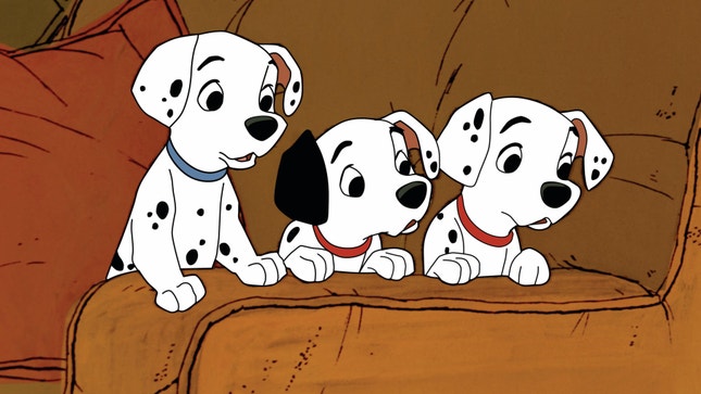 Alguns dos heróis de "Os 101 Dálmatas": uma produção ainda acompanhada por Walt Disney