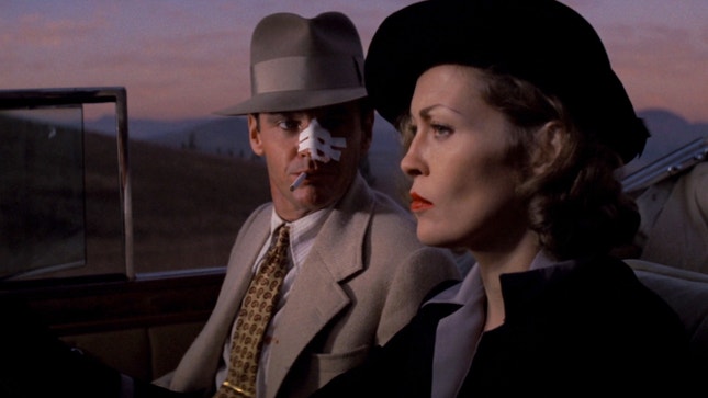 Jack Nicholson e Faye Dunaway — o "noir" revisto e reinventado por Polanski