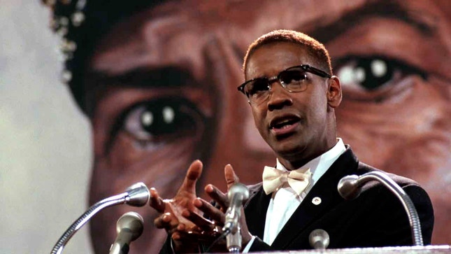 Denzel Washington como Malcolm X — grande interpretação, notável filme