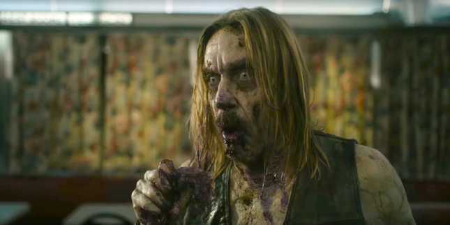 Iggy Pop em pose de zombie — nem paródia nem tragédia...