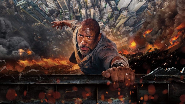 Dwayne Johnson: uma imagem promocional de "Arranha-Céus"