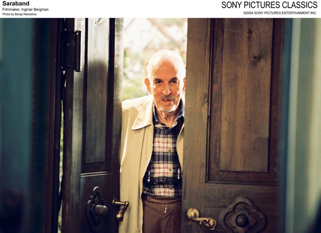 Ingmar Bergman durante a rodagem de "Sarabande" (2003)