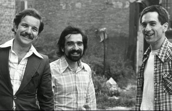 Paul Schrader, Martin Scorsese e Robert De Niro — rodagem de 