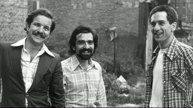 Paul Schrader, Martin Scorsese e Robert De Niro — rodagem de 