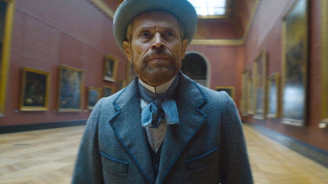 Willem Dafoe como Van Gogh — nomeado para o Oscar de melhor actor