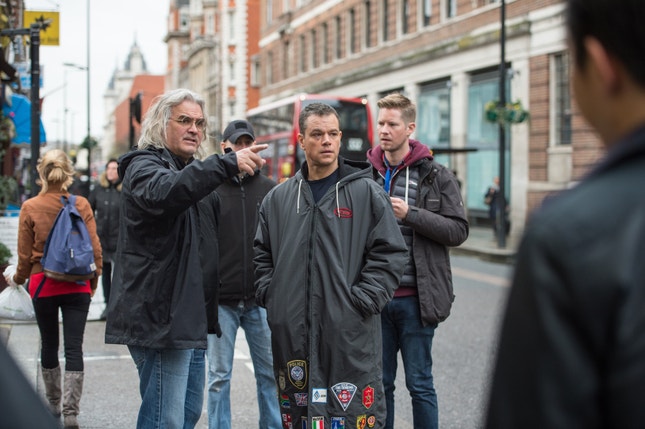 Paul Greengrass e Matt Damon — rodagem de 