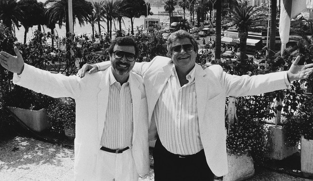 Yoram Globus e Menahem Golan — na década de 80, em Cannes