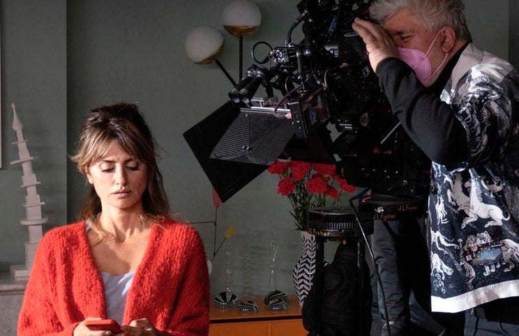 Penélope Cruz e pedro Almodóvar — rodagem de 