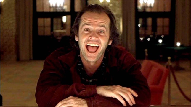 Jack Nicholson em "Shining": um actor de génio num clássico absoluto